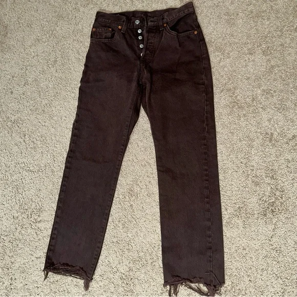 Levi's 501 Women's Brown Jeans - Picture 8 of 10